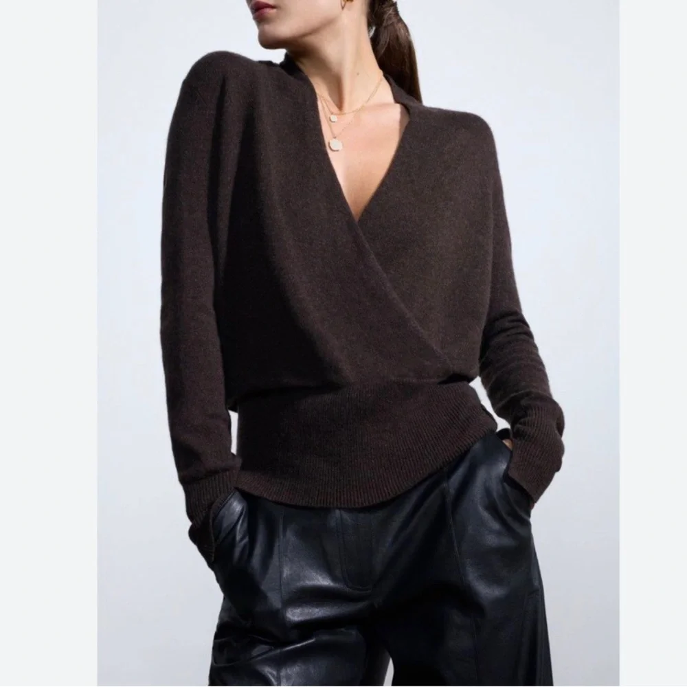 Brochu Walker Phinneas Wrap Cashmere Sweater - Picture 15 of 16